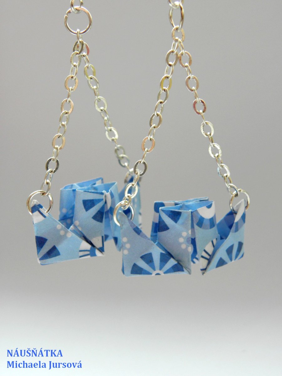 - origami boat - náušnice