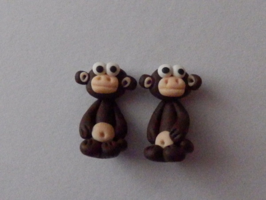 Opičky-naušničky 2v1