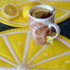 Citronová variace - prostírka i dekorace