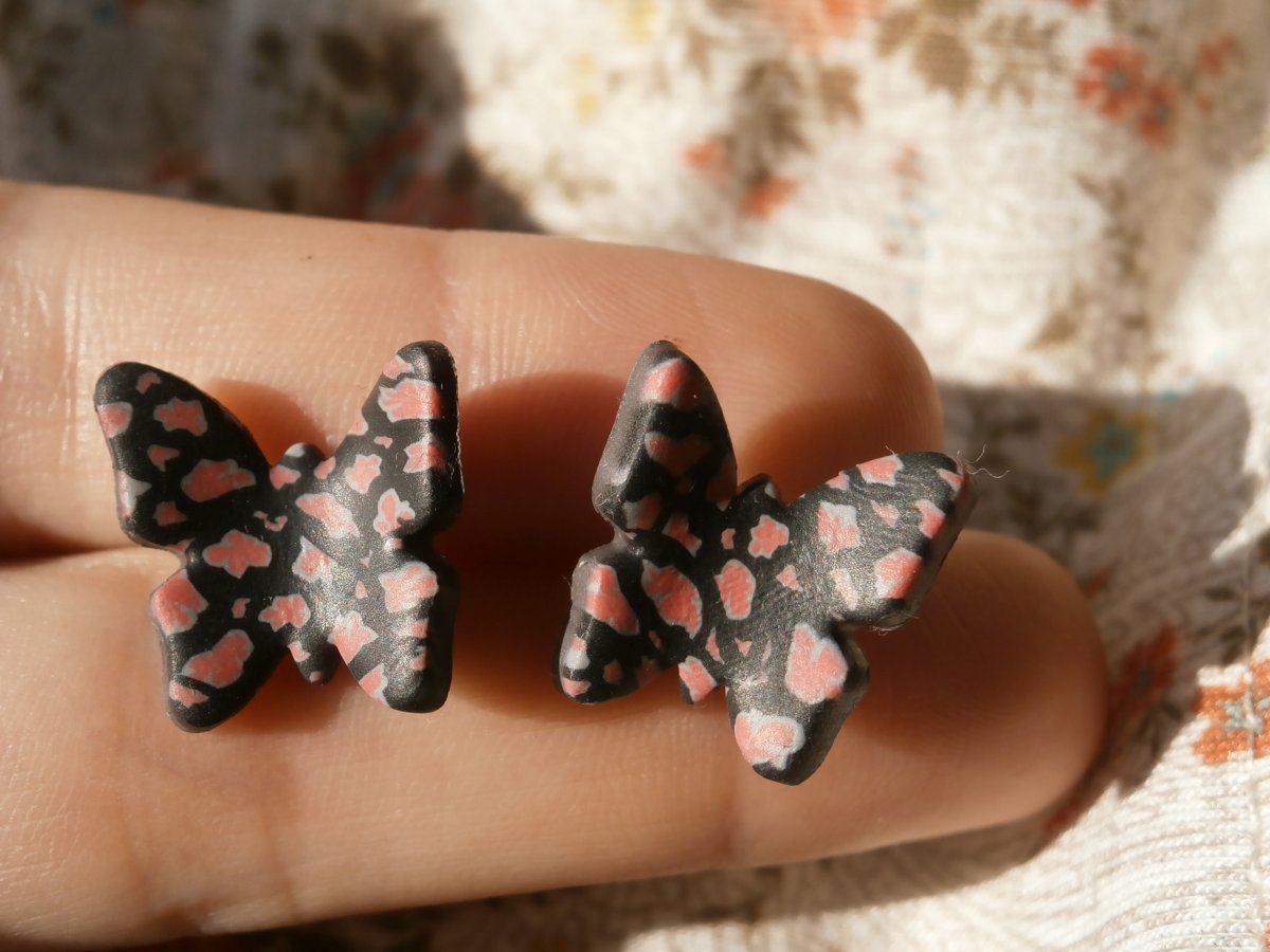 Náušnice motýlci - bodovky