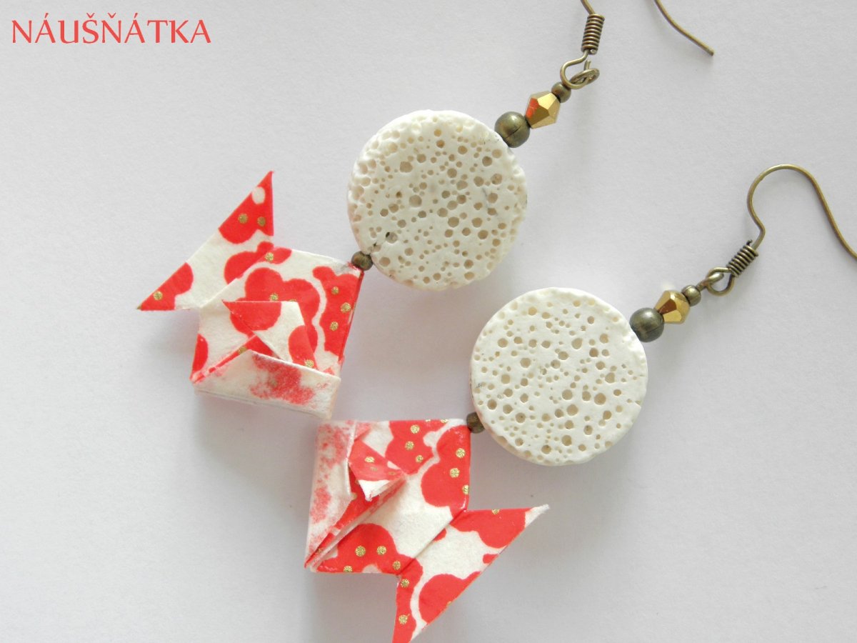 - origami rybičky - náušničky