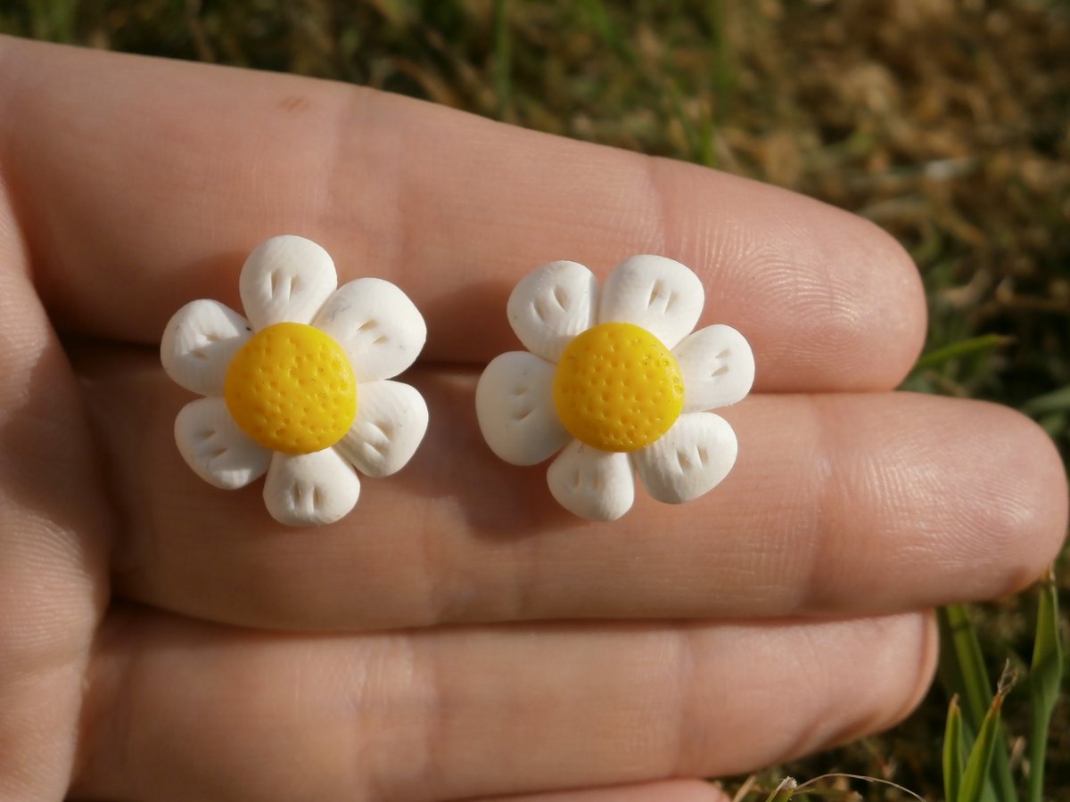 Náušnice kopretiny