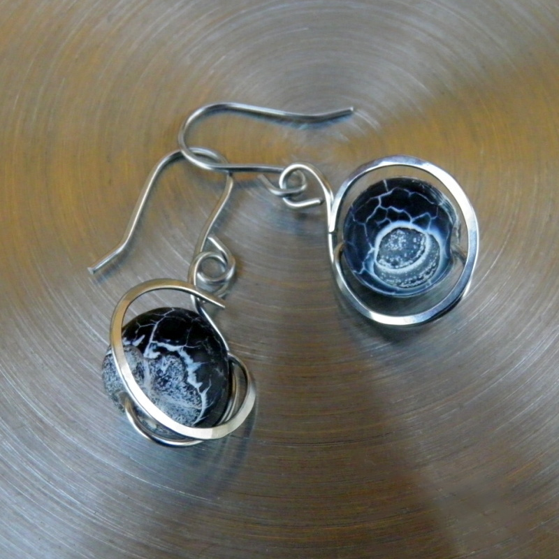 Olivie s černým achátem