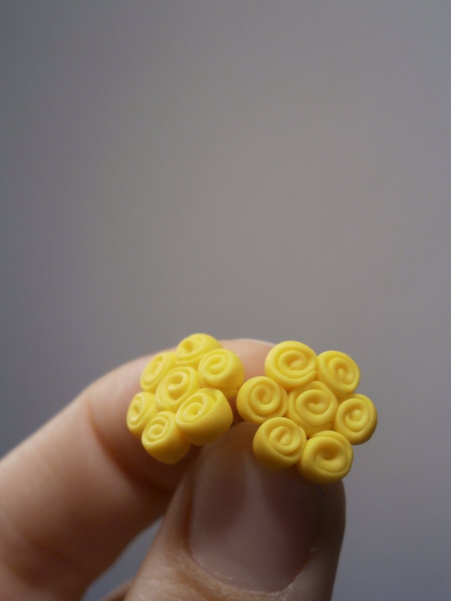 Náušnice spirálky žluté