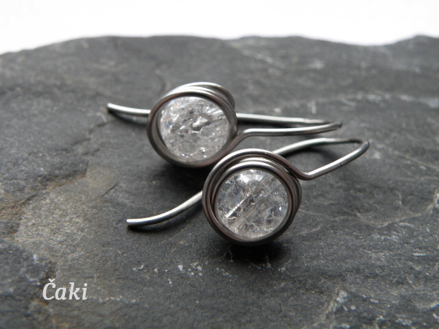 Křišťálky naušnice provlékací