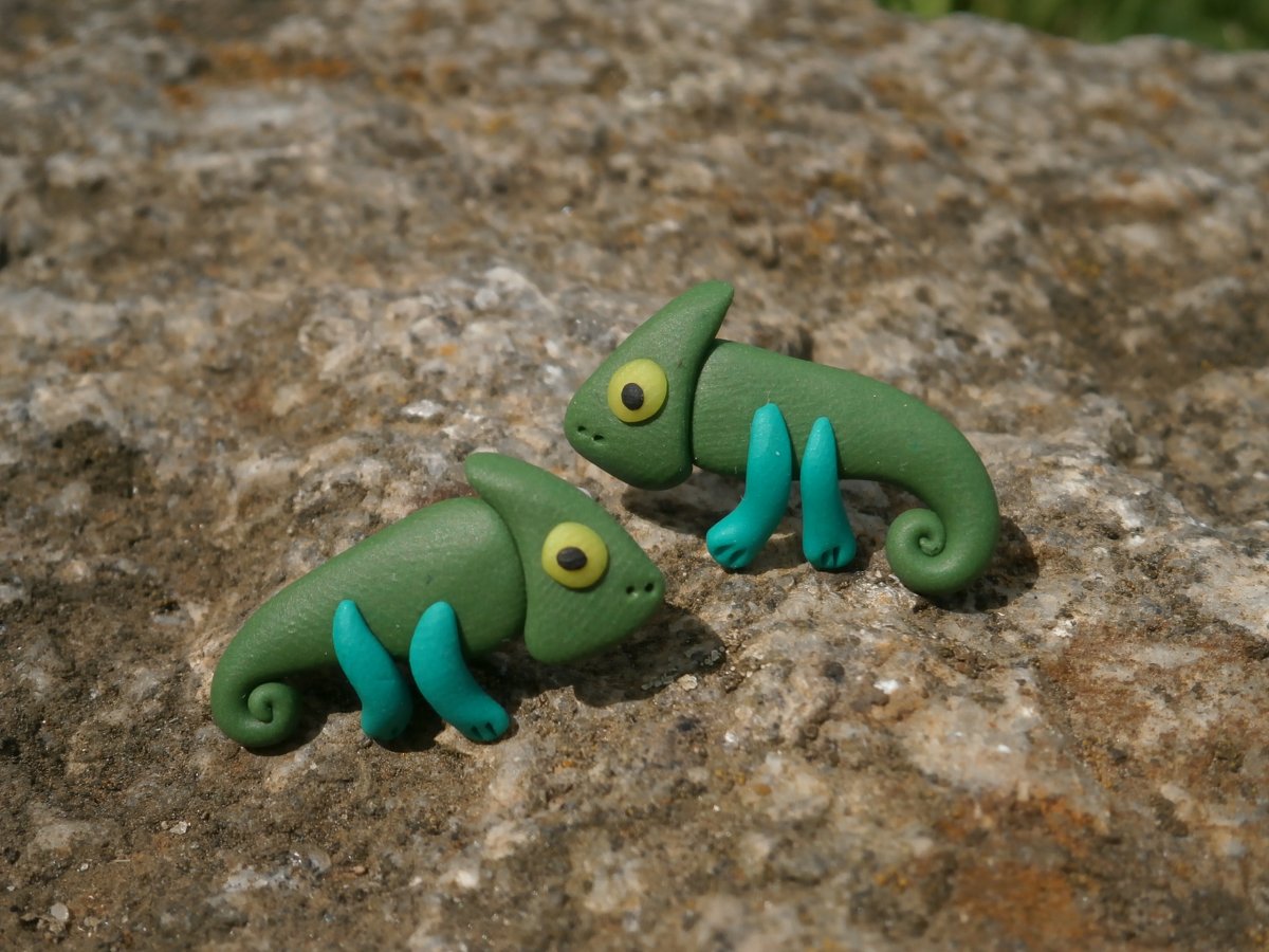 Náušnice chameleoni