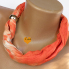 Pomeranč-batikovaný-náhrdeník