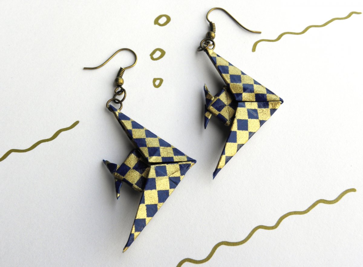 - origami skalár - náušnice