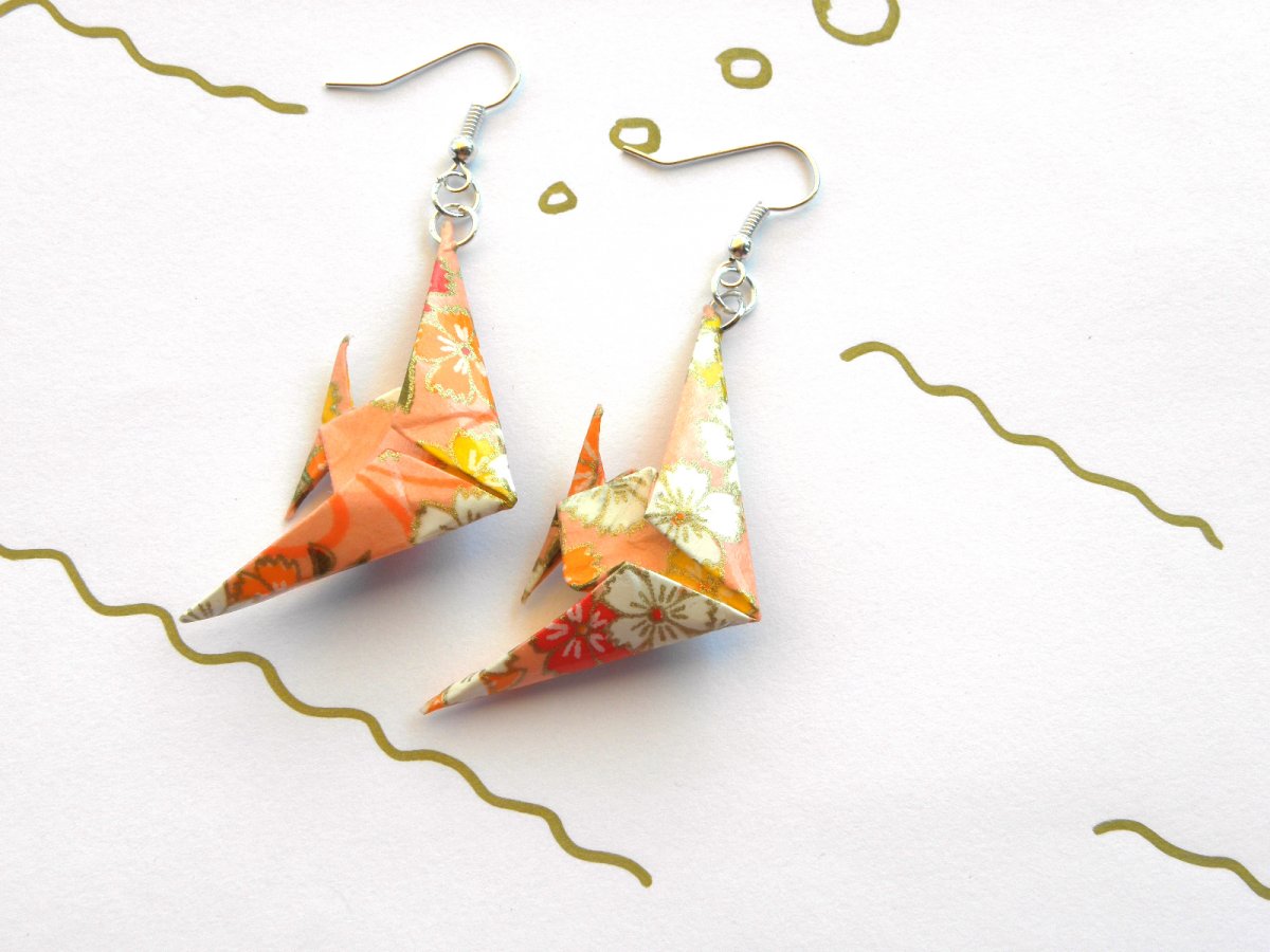 - origami skalár - náušnice