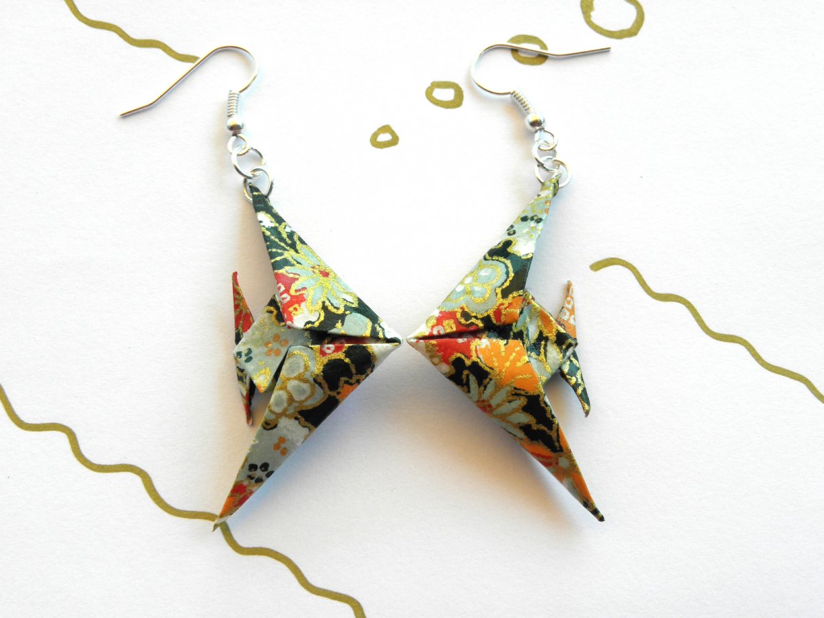 - origami skalár - náušnice