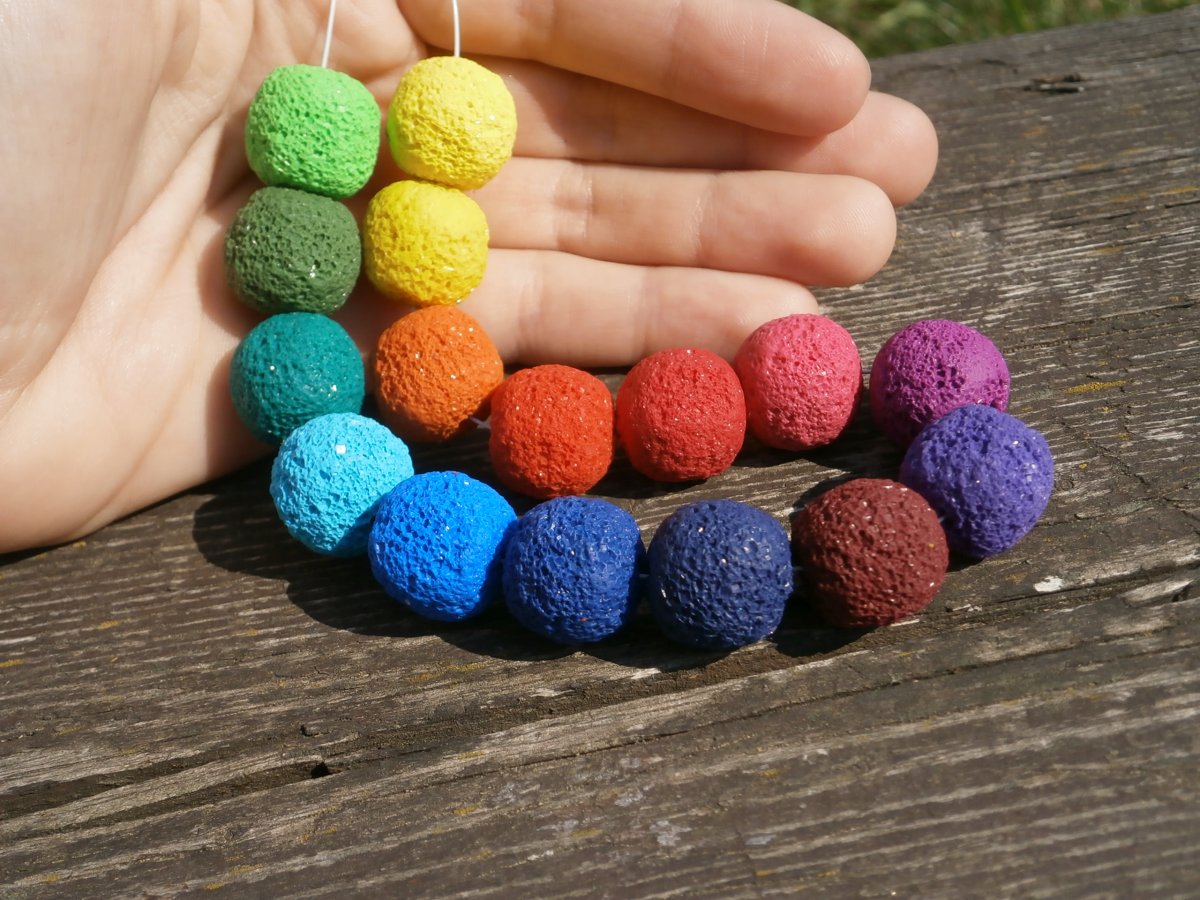 Duhové korále hrubé