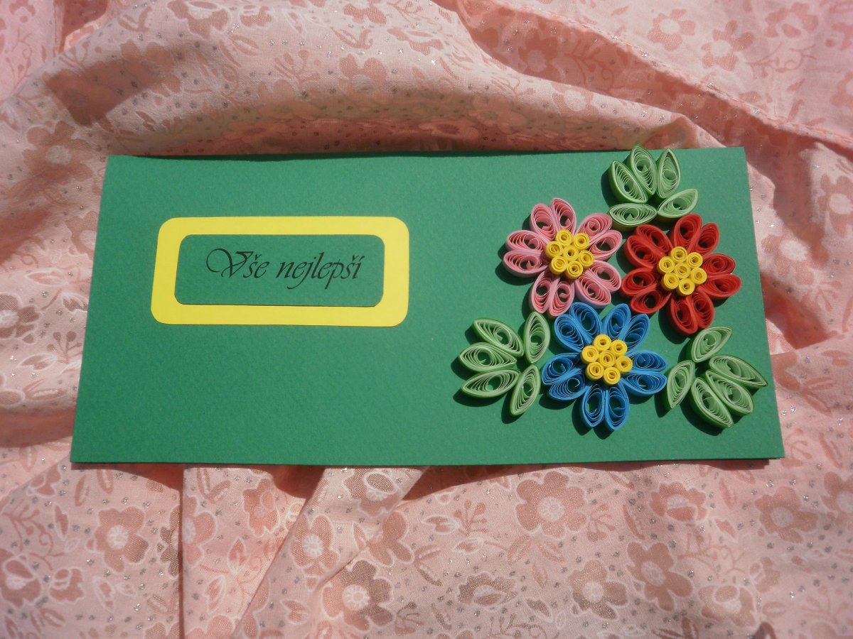 Přání s velkými květy