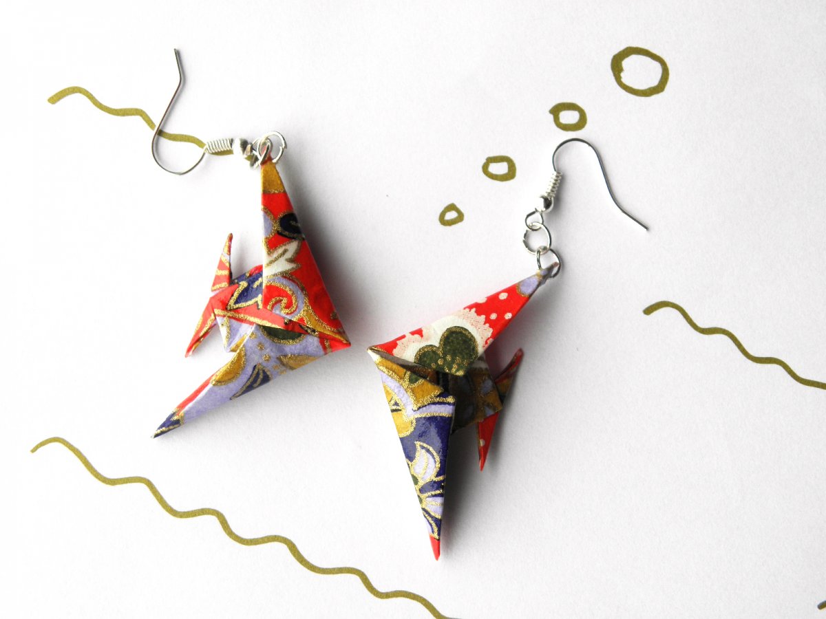 - origami skalár - náušnice