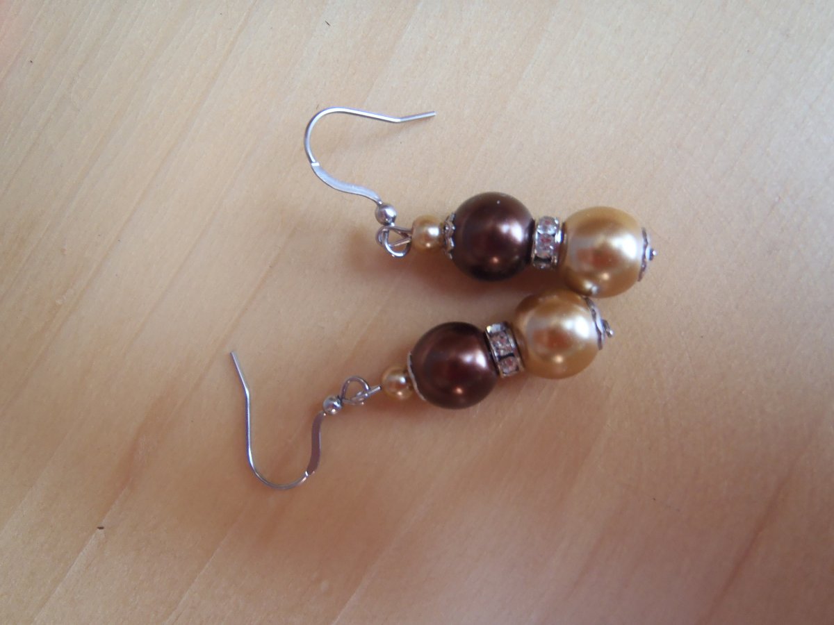 hnědozlaté perličkové, chirurgická ocel