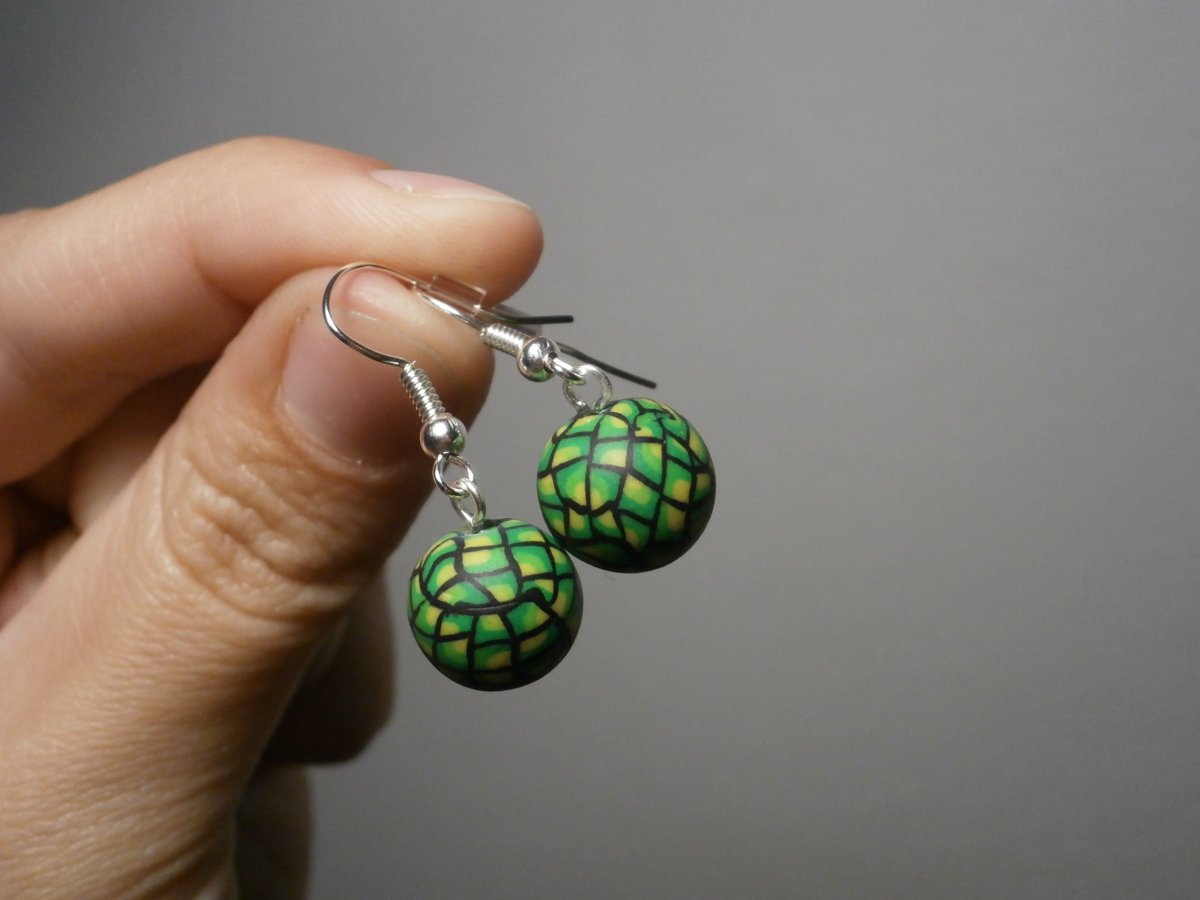 Náušnice zelenkavé – hadí vzor