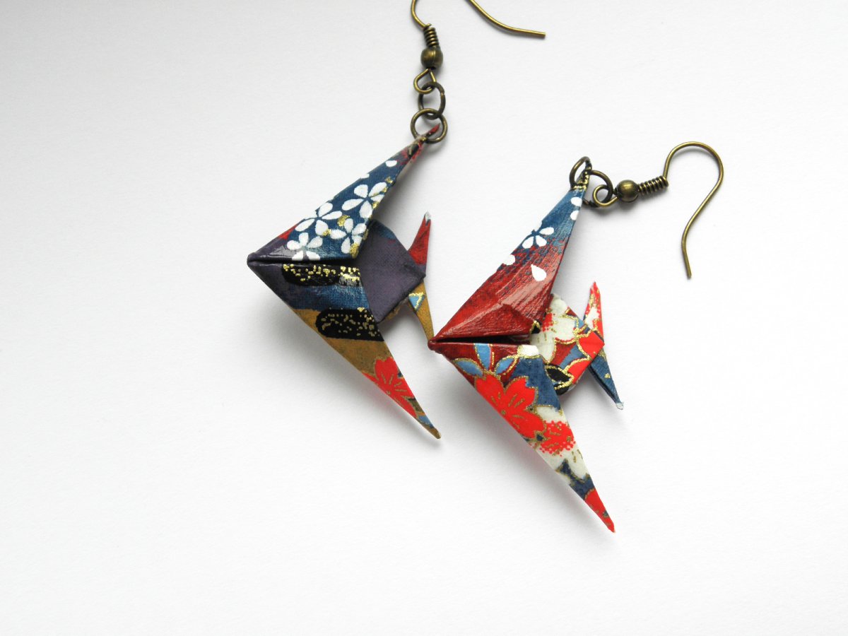 - origami skalár - náušnice