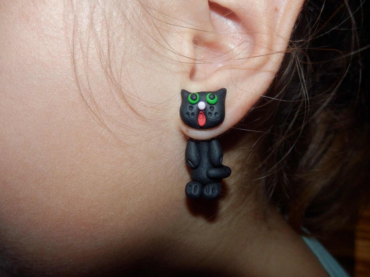 Kočičky - naušničky 2v1