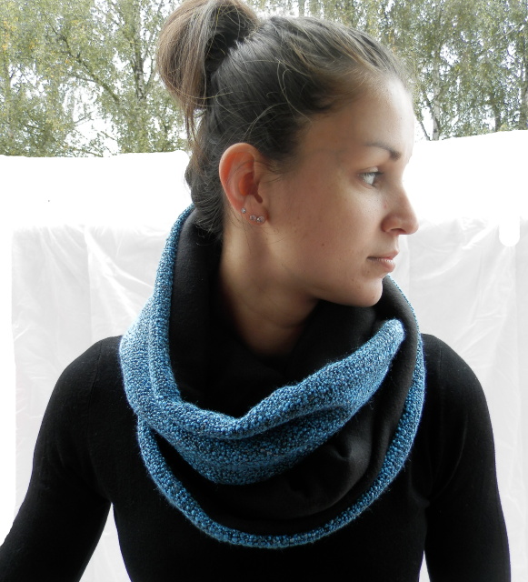 nákrčník,tunel,zimní ,modro černý