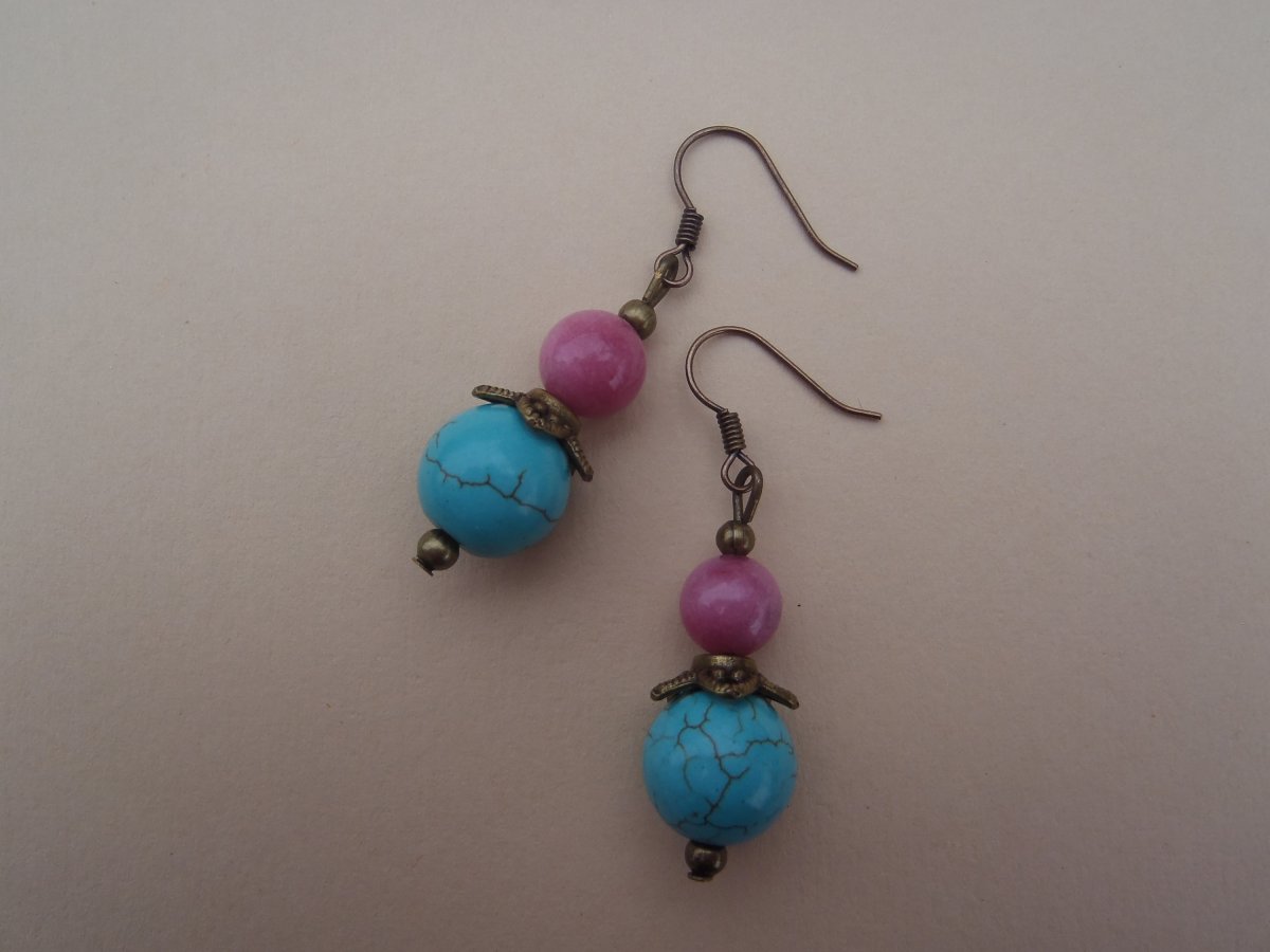 tyrkysová s růžovou