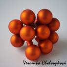 Koule - sv. oranžová matná 2,5 cm