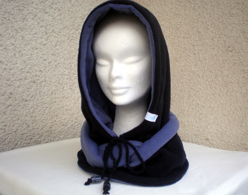 Šálák-oboustranný nákrčník s kapucou