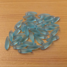 Jazýčky - modré - frosted -3 x 11 mm