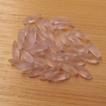 Jazýčky - růžové - frosted -3 x 11 mm