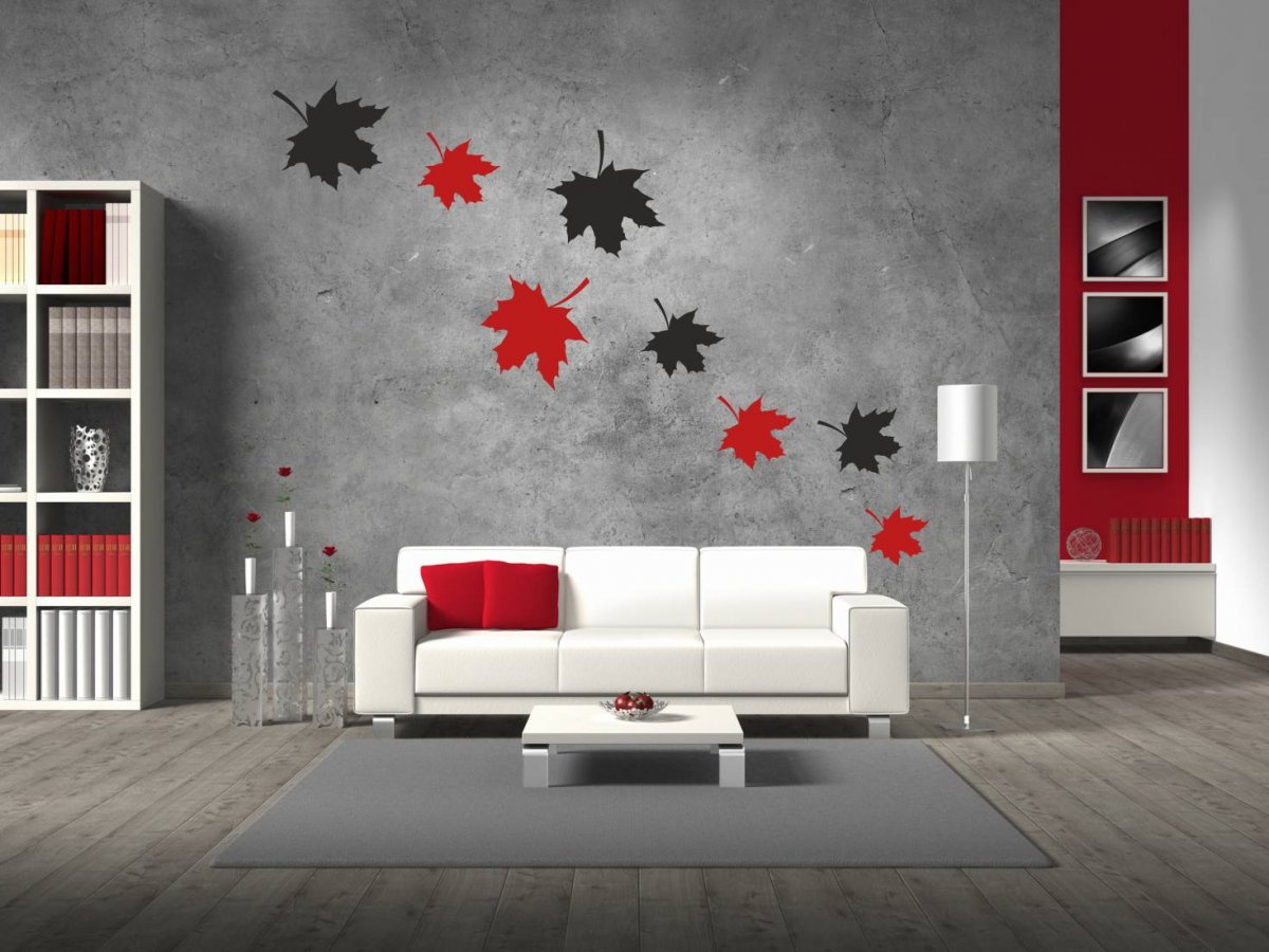 Padající listí - samolepky na zeď