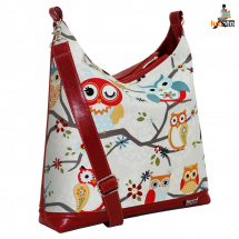 Bagbi Owl on branch red