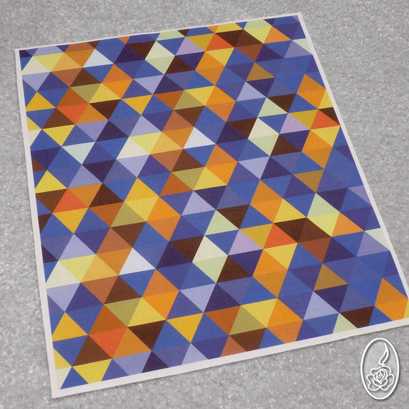 Autorský panel s geometrickým vzorem modrý