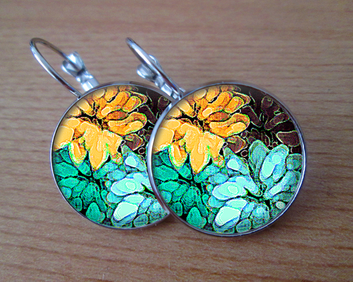 Pastel Flower - VISACÍ NÁUŠNICE 