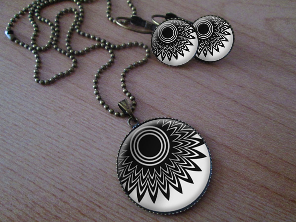 Vintage sada na přání bez řetízku- Paví oko