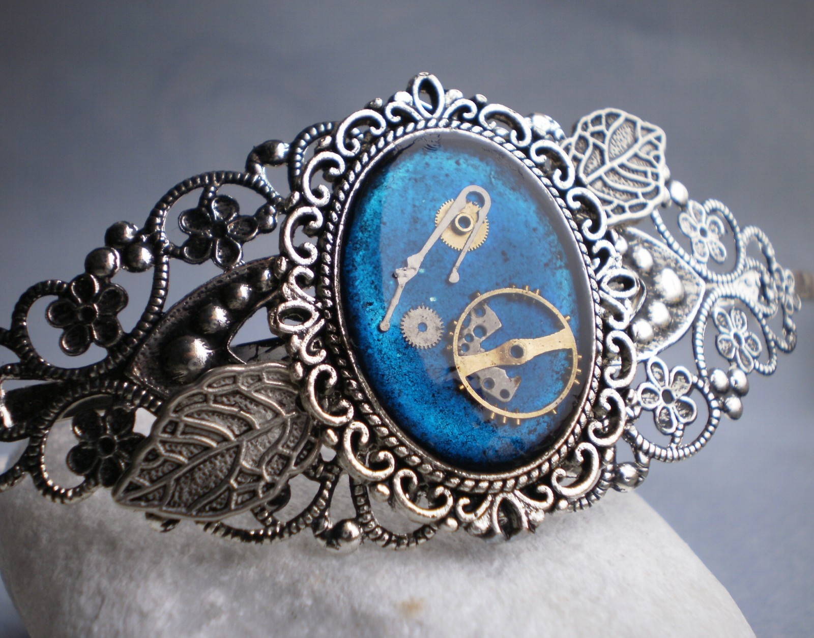 Steampunková čelenka do vlasů s lůžkem