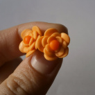 Náušnice růže oranžové