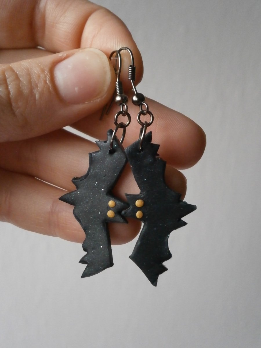 Náušnice netopýři černí