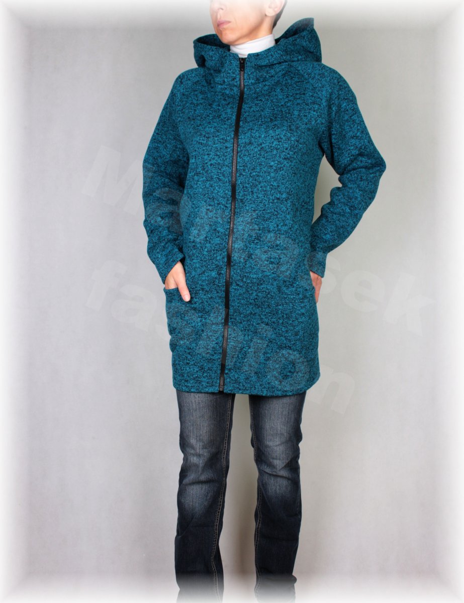 Kabátek s kapuckou z hřejivého úpletu (nové barvy)