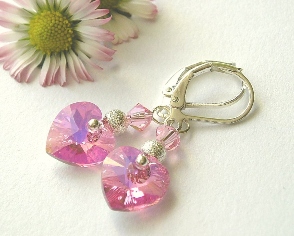 Swarovski náušnice Rose AB