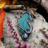 Lesní amulet – achát & měsíční kámen