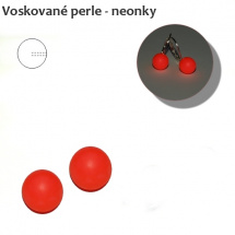Voskované perle - půldírové - 8 mm - NEONKY