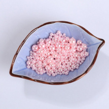 Plastové voskové korálky / perly (180 ks) - růžové