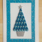 Vánoční přáníčko - stromeček do modra