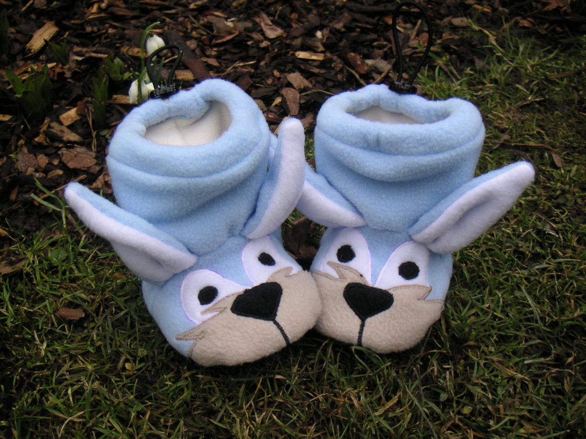 Bačkůrky/capáčky ZAJÍČEK (modrý)