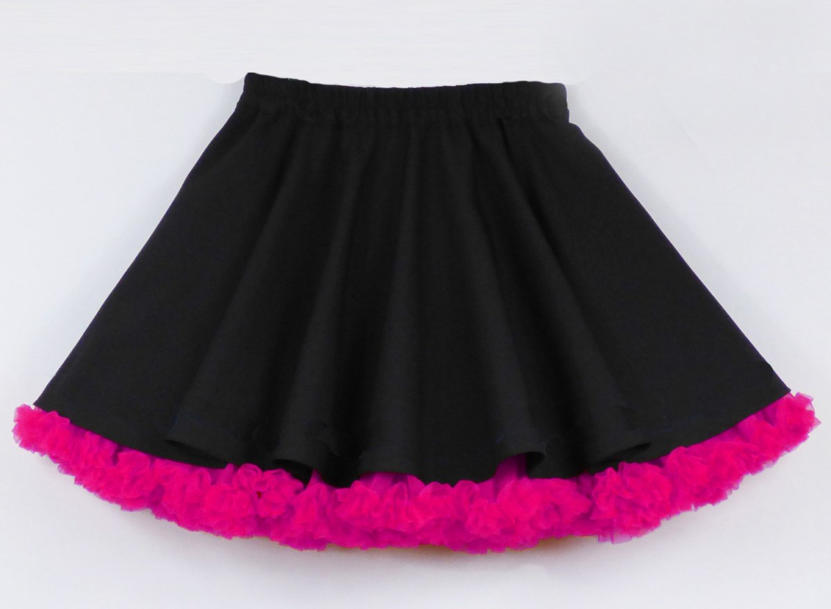 FuFu sukně černá s pink spodničkou