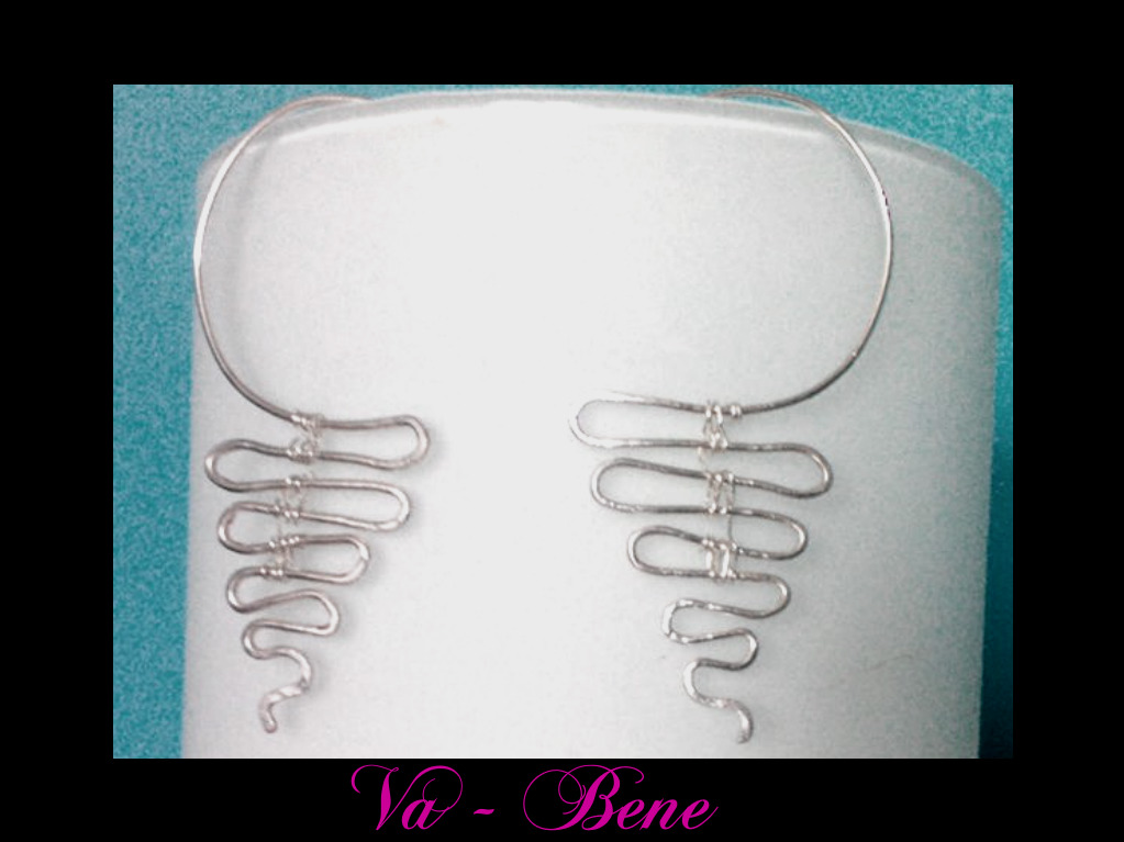 Cik cak - stříbrné náušnice