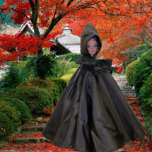 dlouhý  plášť s kapucí pro panenku barbie v různých barvách
