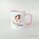 Plastový hrnek s potiskem BALETKA - BALERÍNA se jménem