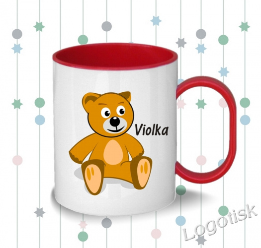 Plastový hrníček pro děti MEDVÍDEK se jménem