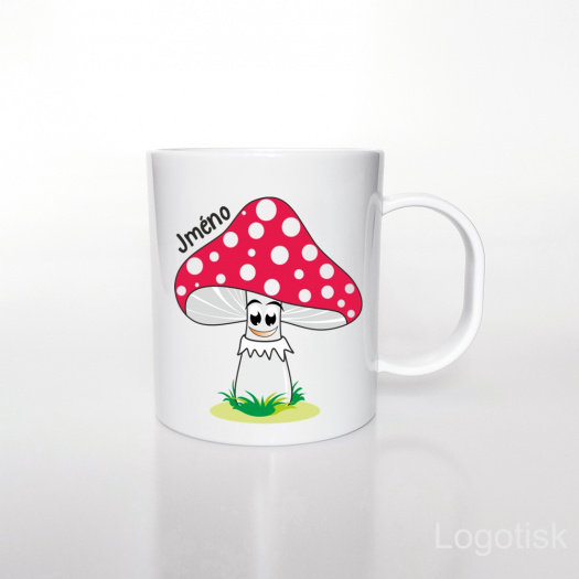 Plastový hrníček pro děti Muchomůrka se jménem