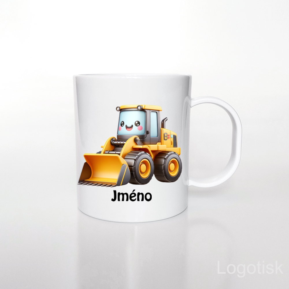 Plastový hrnníček s potiskem NAKLADAČ