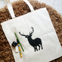 Plátěná taška s jelenem
